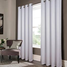 Olivia Gray - San Juan Embossed Blackout Grommet Curtain Panel - 52x84 inches - White