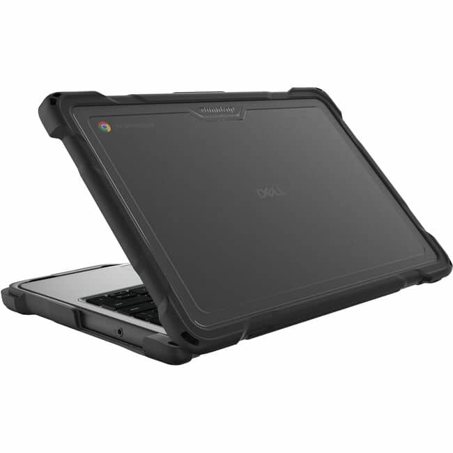 Gumdrop - SlimTech Chromebook Case - For Dell Chromebook - Textured Grip - Drop Resistant, Bump Resistant - Transparent