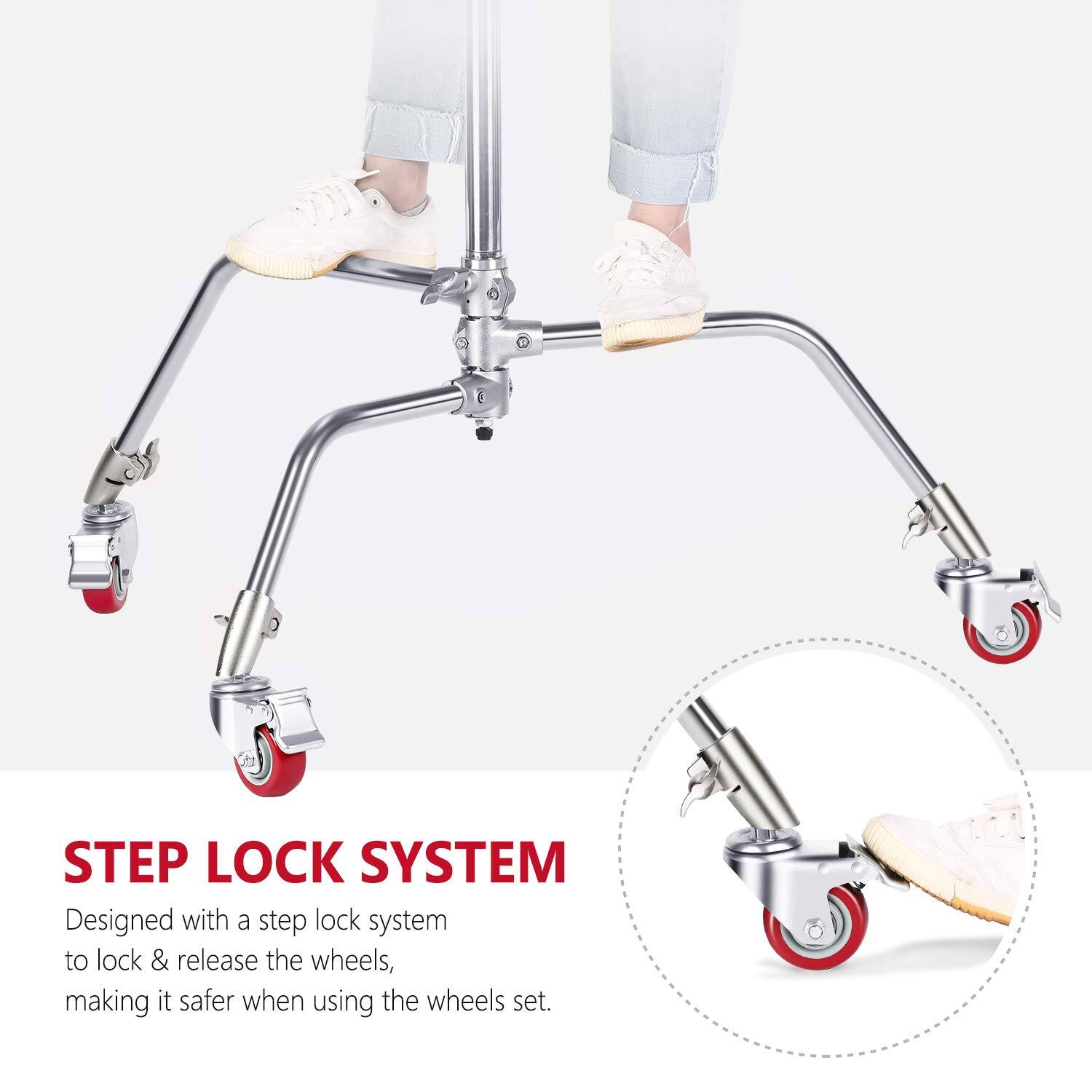 STEP LOCK SYSTEM  
Designed with a step lock system to lock & release the wheels, making it safer when using the wheels set.