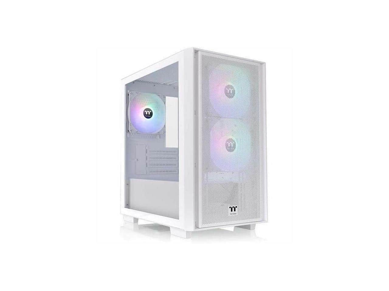 Thermaltake - Versa H16 TG ARGB Snow Micro Tower Chassis CA-1Y8-00S6WN-01 - Snow