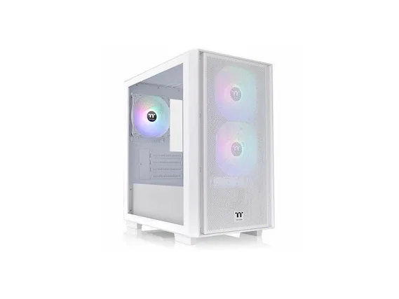 Front. Thermaltake - Thermaltake Versa H16 TG ARGB Snow Micro Tower Chassis CA-1Y8-00S6WN-01 - Snow.
