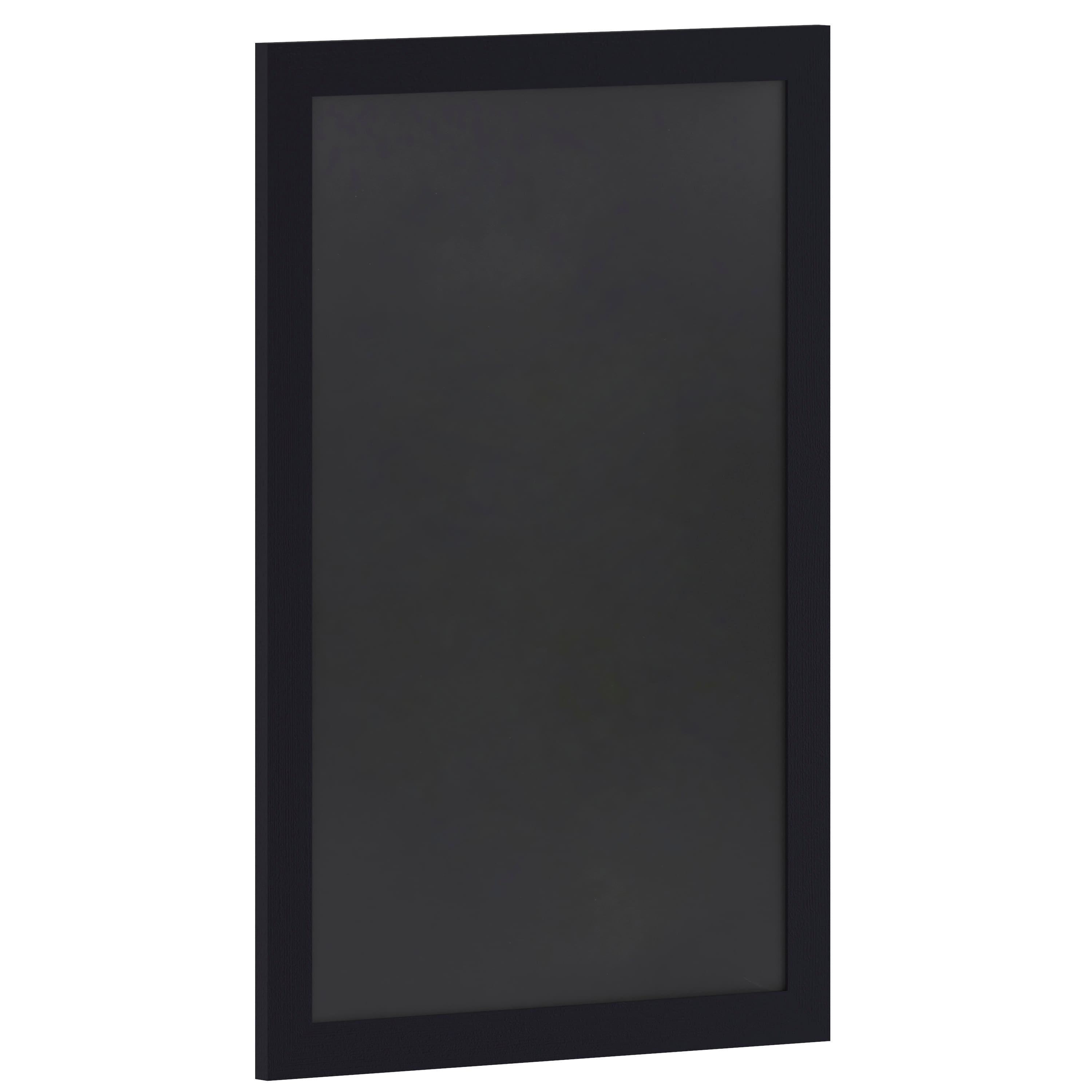Emma + Oliver - Burke Framed Decorative Wall Hanging Chalkboard with Magnetic Surface and Eraser for Weddings, Parties, Showers and More - Black