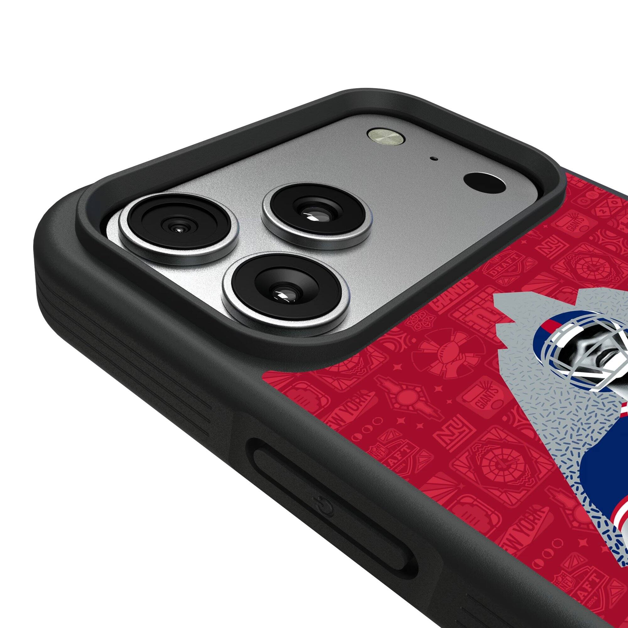 Alt View 2. Keyscaper - New York Giants Bump Case with 8.2ft Drop Protection - 16 Pro - Black.
