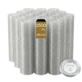 Eco Harmony Products - Lid Flat (PET) for Portion Cup 0.75oz and 1oz, 2500-Pack - Clear