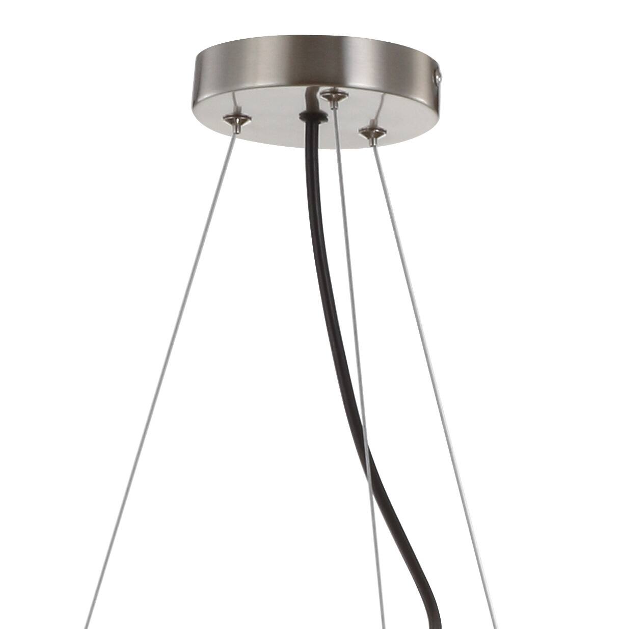 Alt View 5. Jonathan Y - Liam 26.5" 8-Light Metal LED Chandelier Chandelier, Nickel - Nickel.