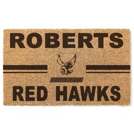 Jardine - Roberts Wesleyan Redhawks 18" x 30" Team Logo Doormat - Brown