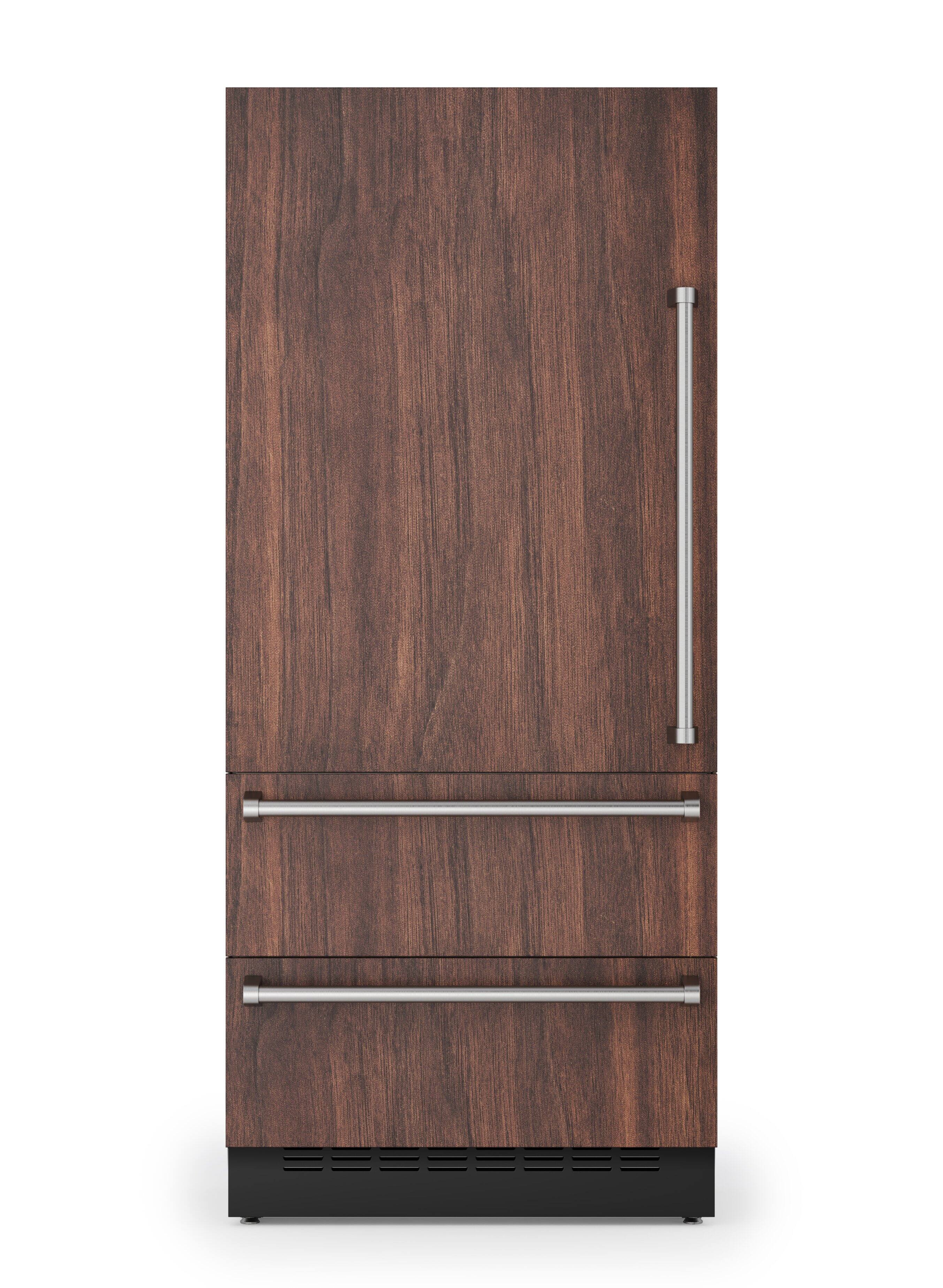 Front. Viking - 7-Series 36"W. Integrated Bottom Freezer - Custom Panel Left Hinge - Panel Ready.