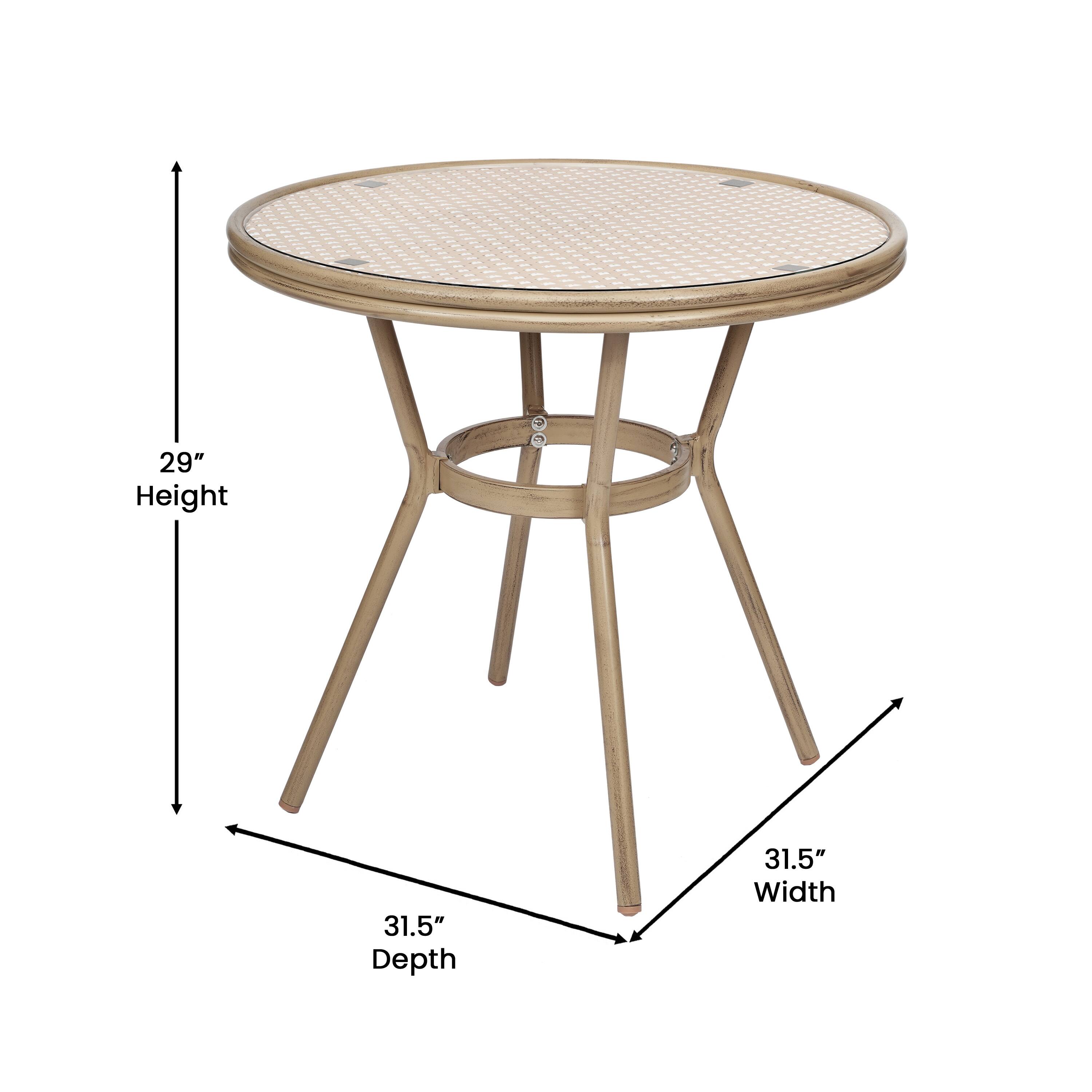 29" Height  
31.5" Depth  
31.5" Width