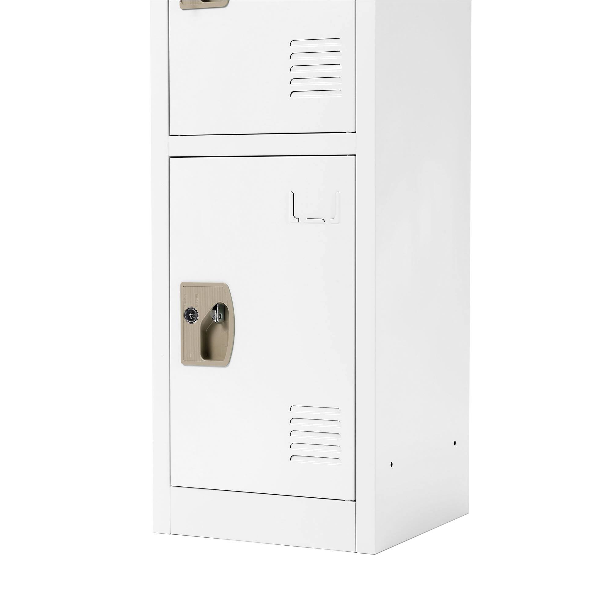 Alt View 1. AdirOffice - 629-Series 72" H 4-Tier Steel Key Lock 4-Shelf Locker with Key Lock - White.