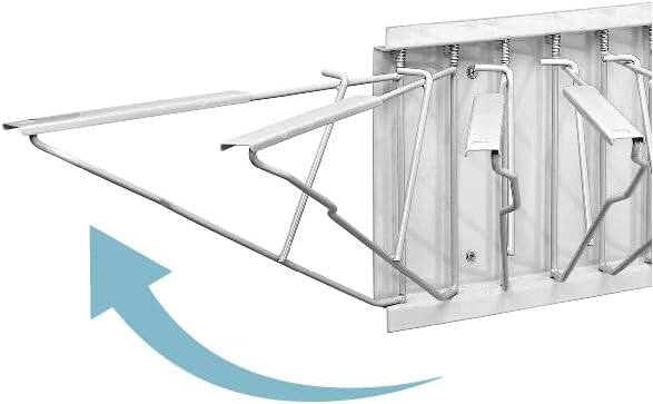 Alt View 7. AdirOffice - Steel Blueprint Storage Pivot Wall Rack Office File Rack - White.