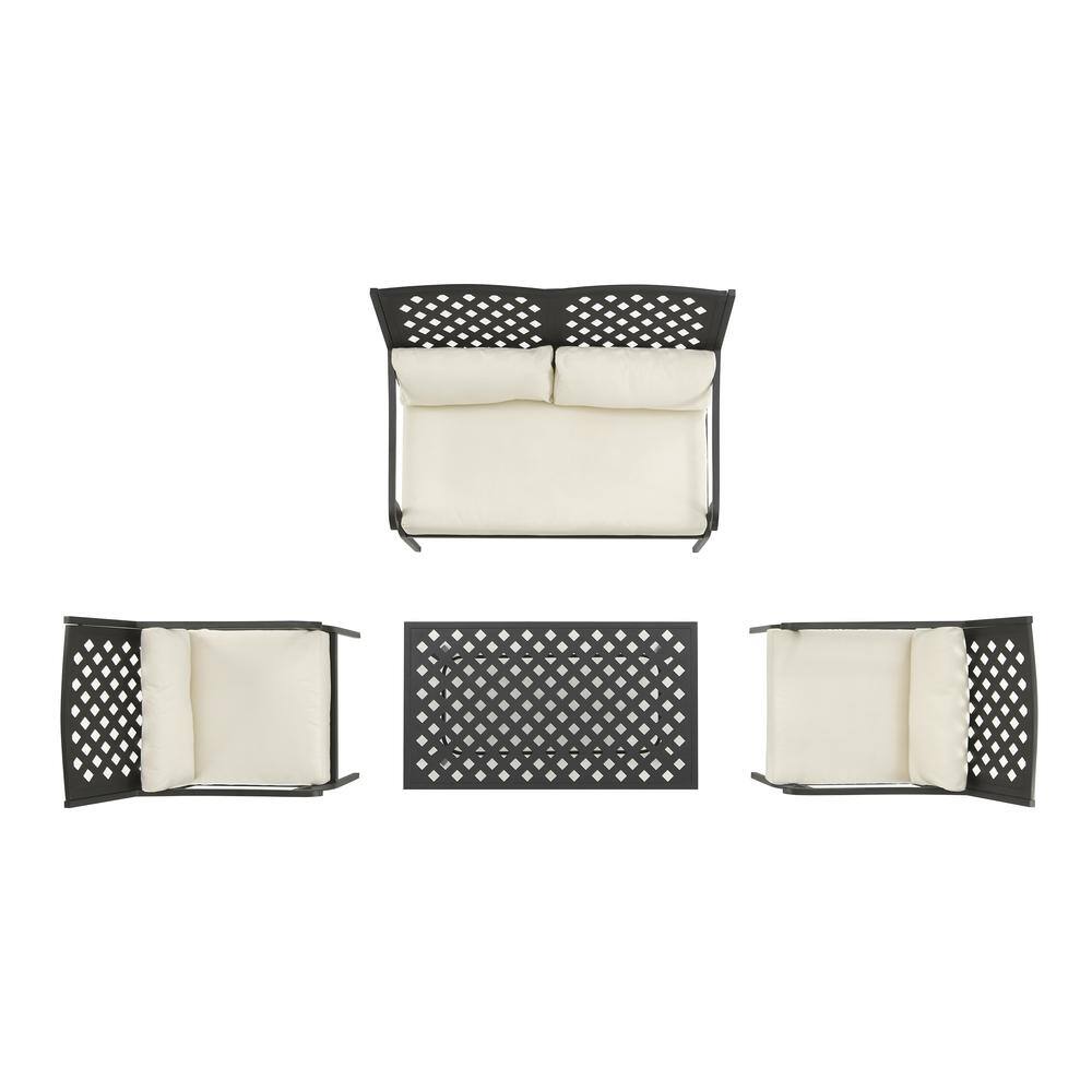Alt View 8. Crosley Furniture - Alistair 4Pc Outdoor Loveseat Furniture Set - Creme.