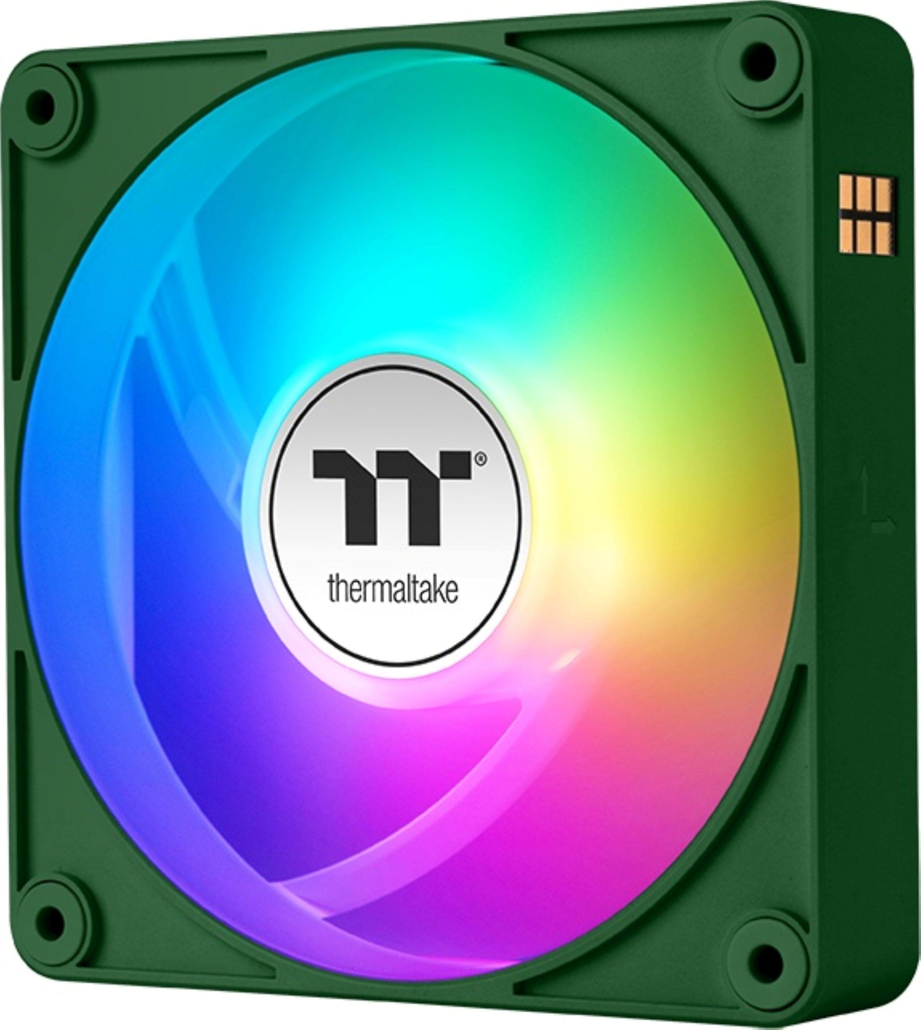 Angle. Thermaltake - CT120 EX ARGB Sync 120mm Computer Case Cooling Fan (3-Pack - Racing Green.