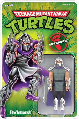 Super7 - Teenage Mutant Ninja Turtles - ReAction+ Wv1 - Shredder (TMNT) - COLLECTIBLES - Multicolor