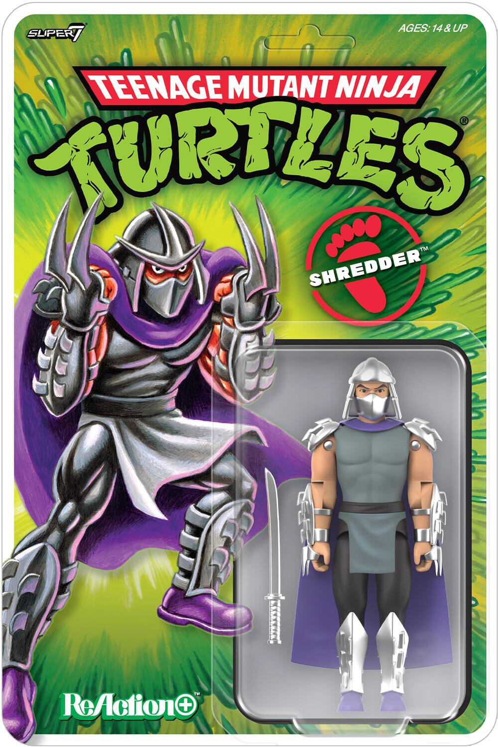 Super7 - Teenage Mutant Ninja Turtles - ReAction+ Wv1 - Shredder (TMNT) - COLLECTIBLES