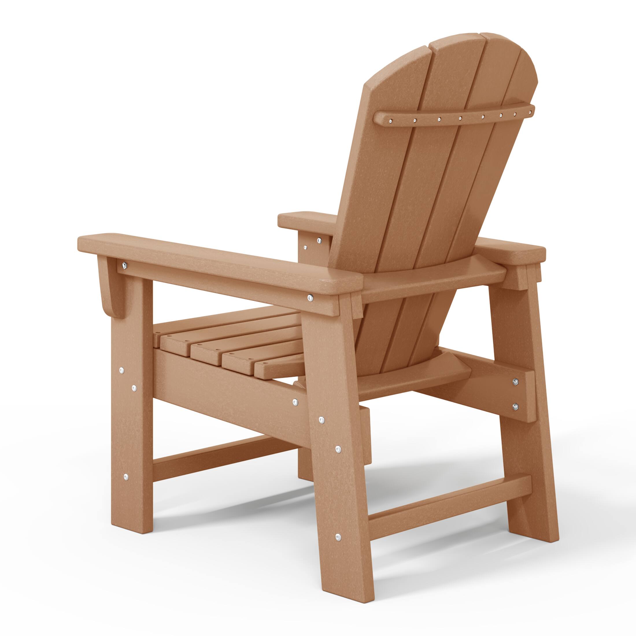 Alt View 1. WestinTrends - WestinTrends Malibu Kids Outdoor HDPE Adirondack Plastic Patio Chair - Teak.