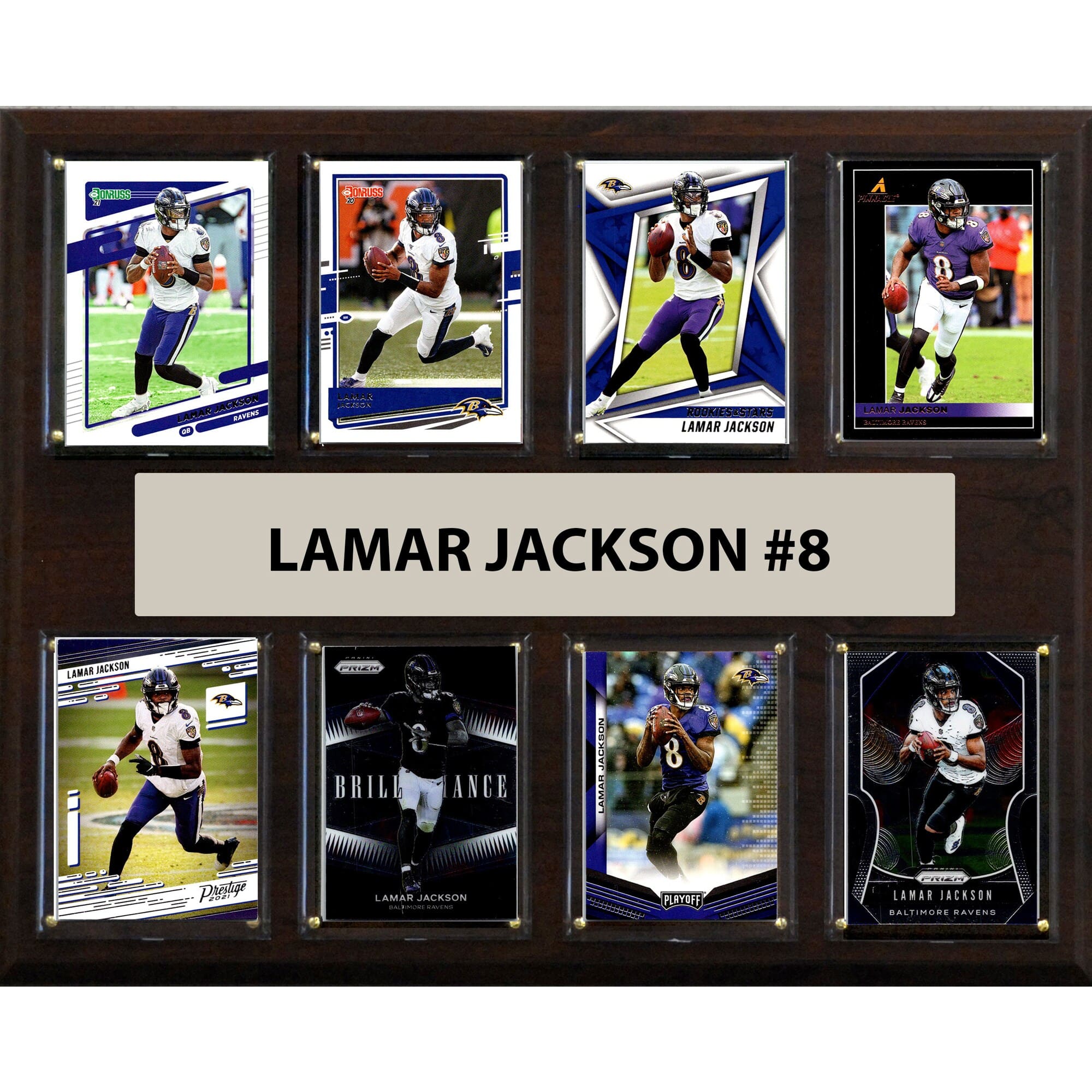 "C&I Collectibles - Lamar Jackson Baltimore Ravens 12"" x 15"" Trading Card Plaque - Multicolor" price history on PriceWatchPro