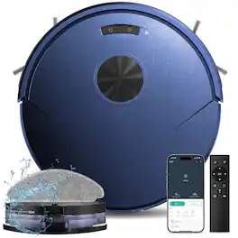 Teendow - Robot 2 in 1 Vacuum and Mop, Vacuum Cleaner with APP/Remote for Pet Hair - Blue
