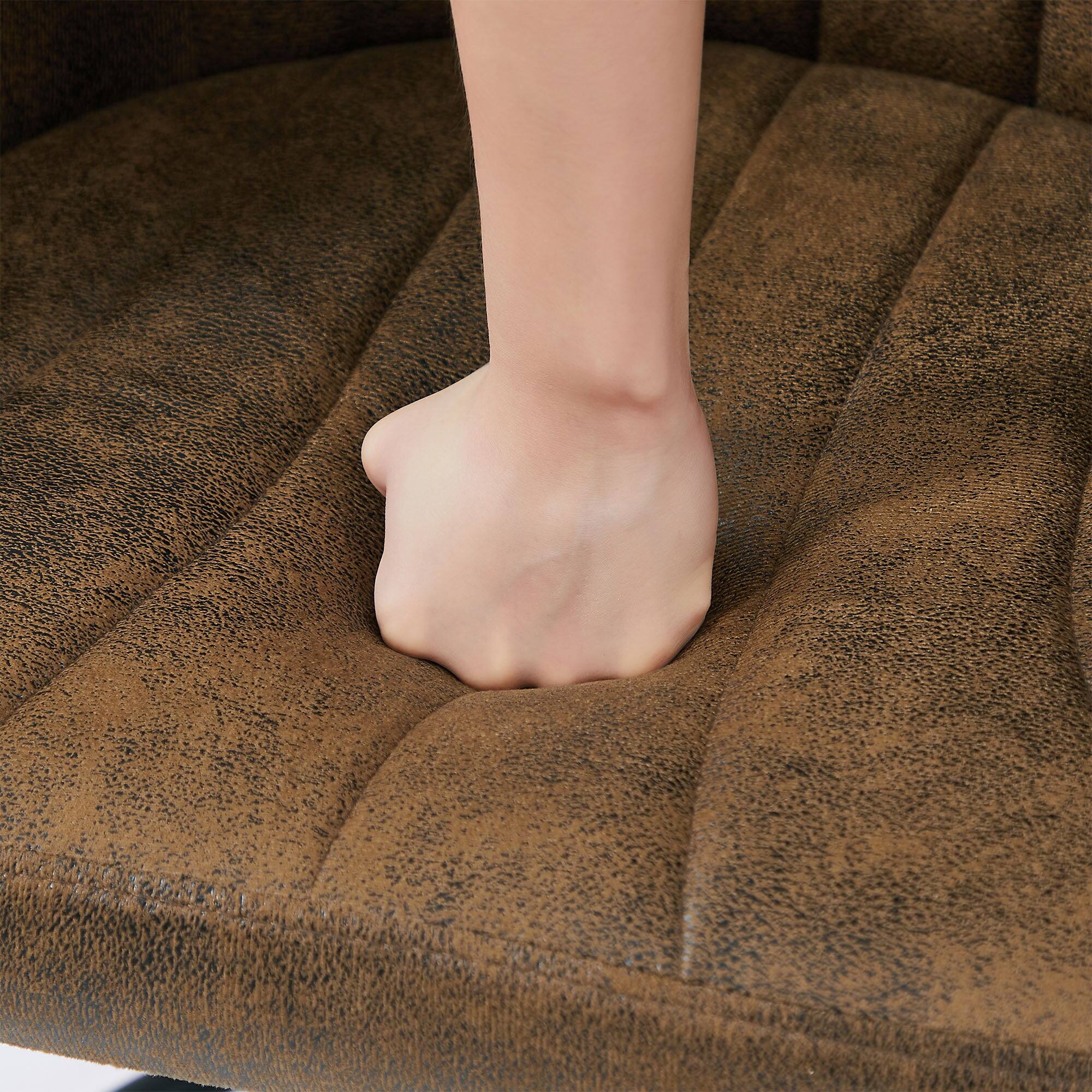 Alt View 2. Vecelo - PU Leather Office Chair with Adjustable Height and Footrest - 330lb Capacity, 360° Swivel, Ergonomic Computer Desk Chair - Brwon.