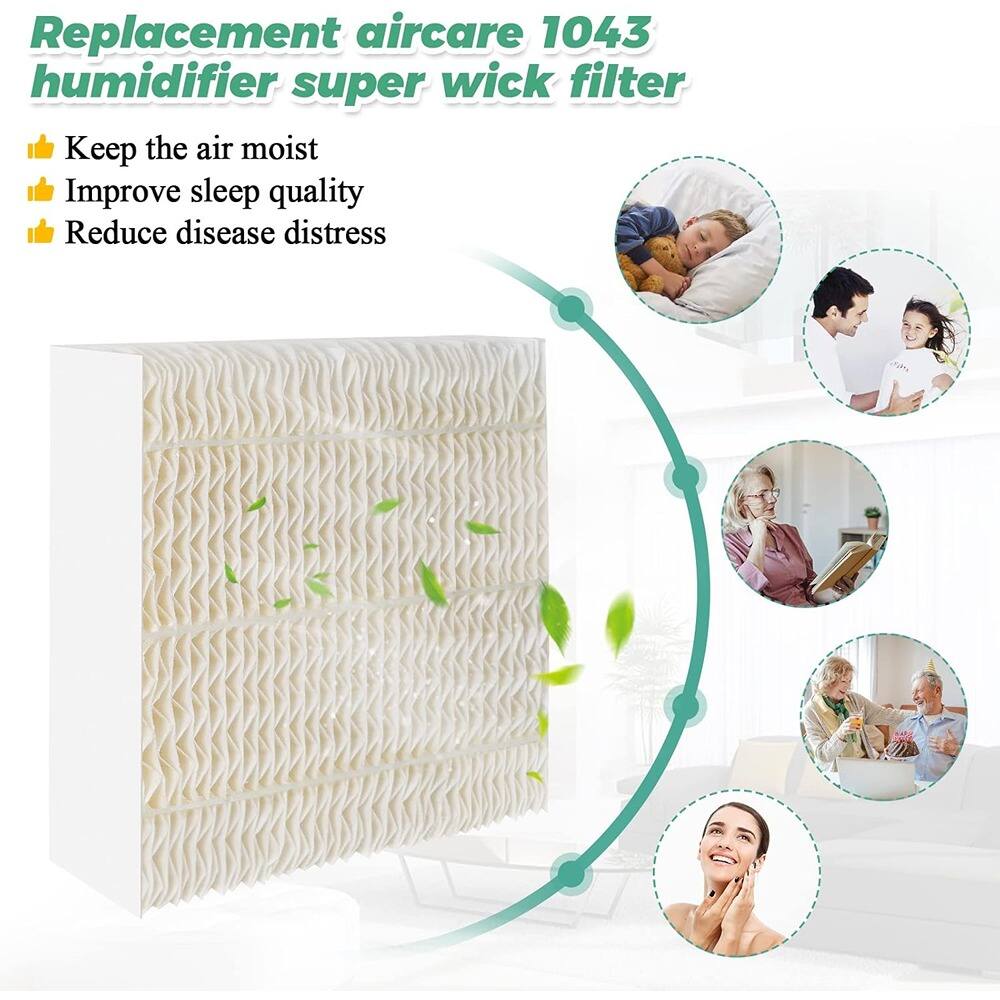 Replacement aircare 1043 humidifier super wick filter

- Keep the air moist
- Improve sleep quality
- Reduce disease distress