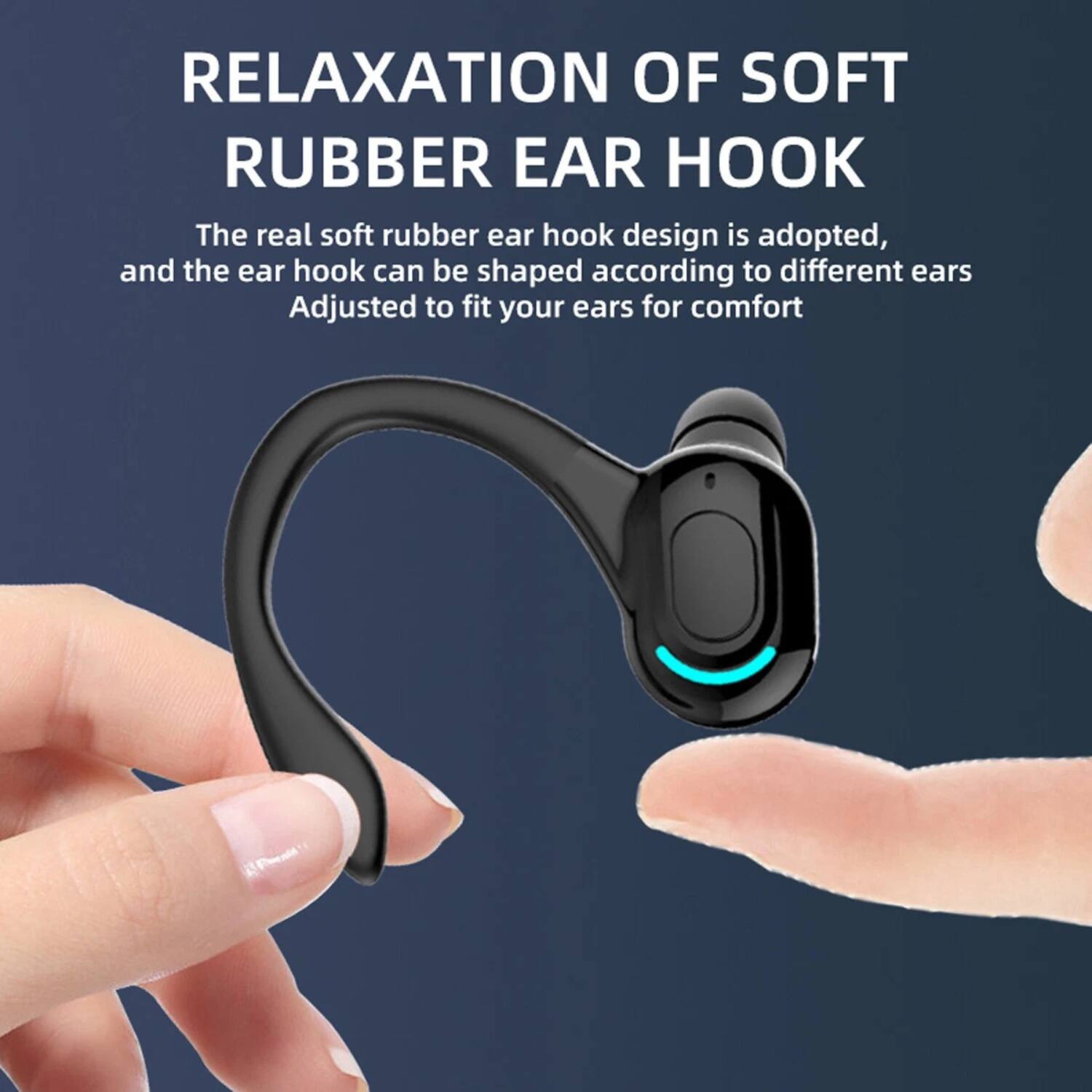 RELAXATION OF SOFT RUBBER EAR HOOK

The real soft rubber ear hook design is adopted, and the ear hook can be shaped according to different ears. Adjusted to fit your ears for comfort.