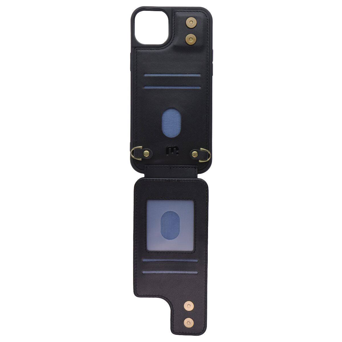 Front. Mybat Pro - Mybat Pro Clutch Series Crossbody Wallet Case for Apple iPhone 15 Plus - Black - Black.