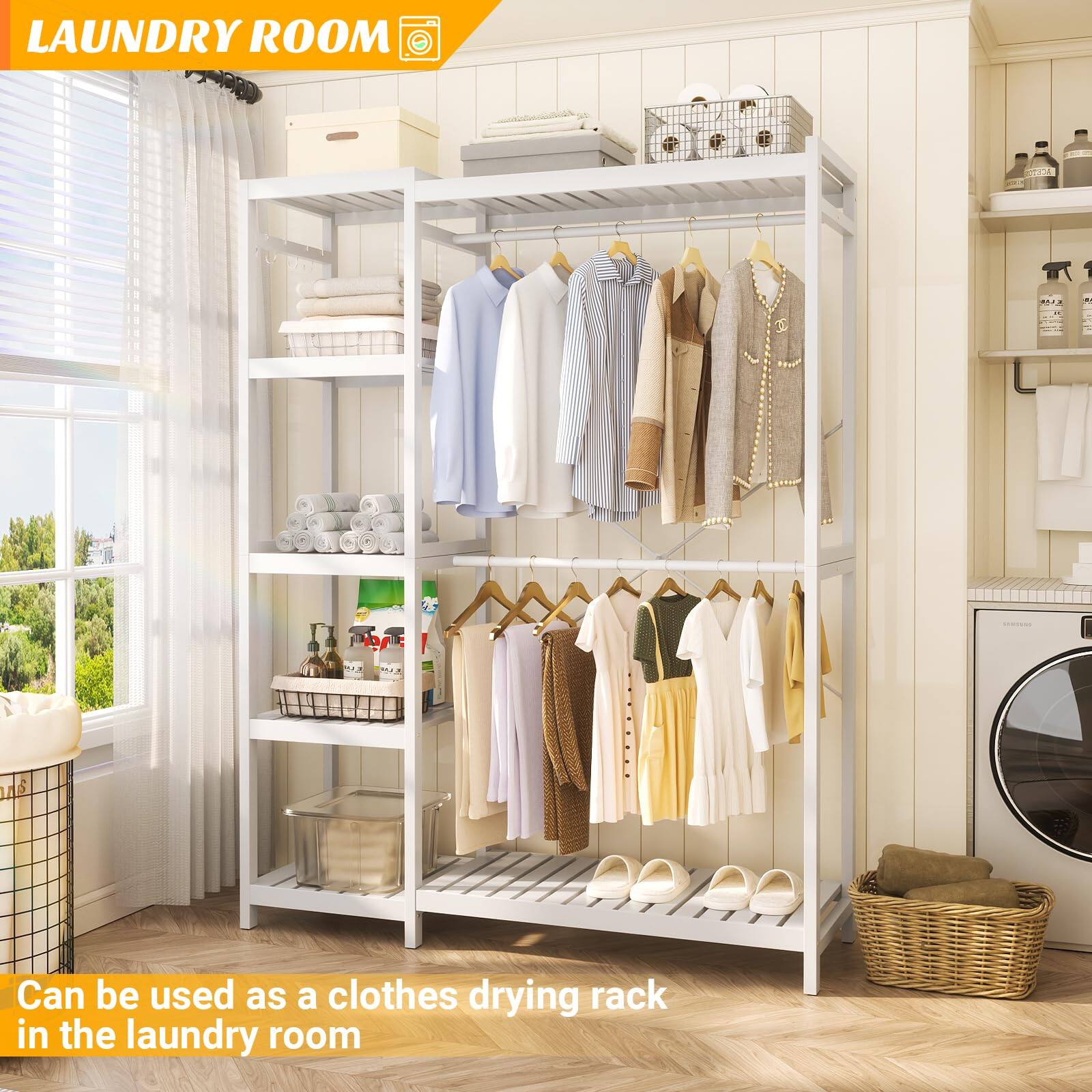 LAUNDRY ROOM

Can be used as a clothes drying rack in the laundry room
