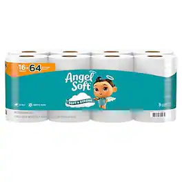 Angel Soft - & Strong Mega Toilet Paper, 2-ply, White, 320 Sheets/Roll, 16 Rolls/Case (79423/02/01)