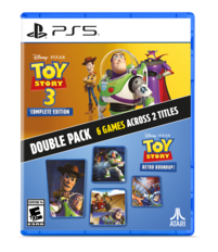 PS5
Disney PIXAR TOY STORY 3 COMPLETE EDITION
DOUBLE PACK 6 GAMES ACROSS 2 TITLES
Disney PIXAR TOY STORY RETRO ROUNDUP!
EVERYONE 10+
E 10 ESRB
ATARI