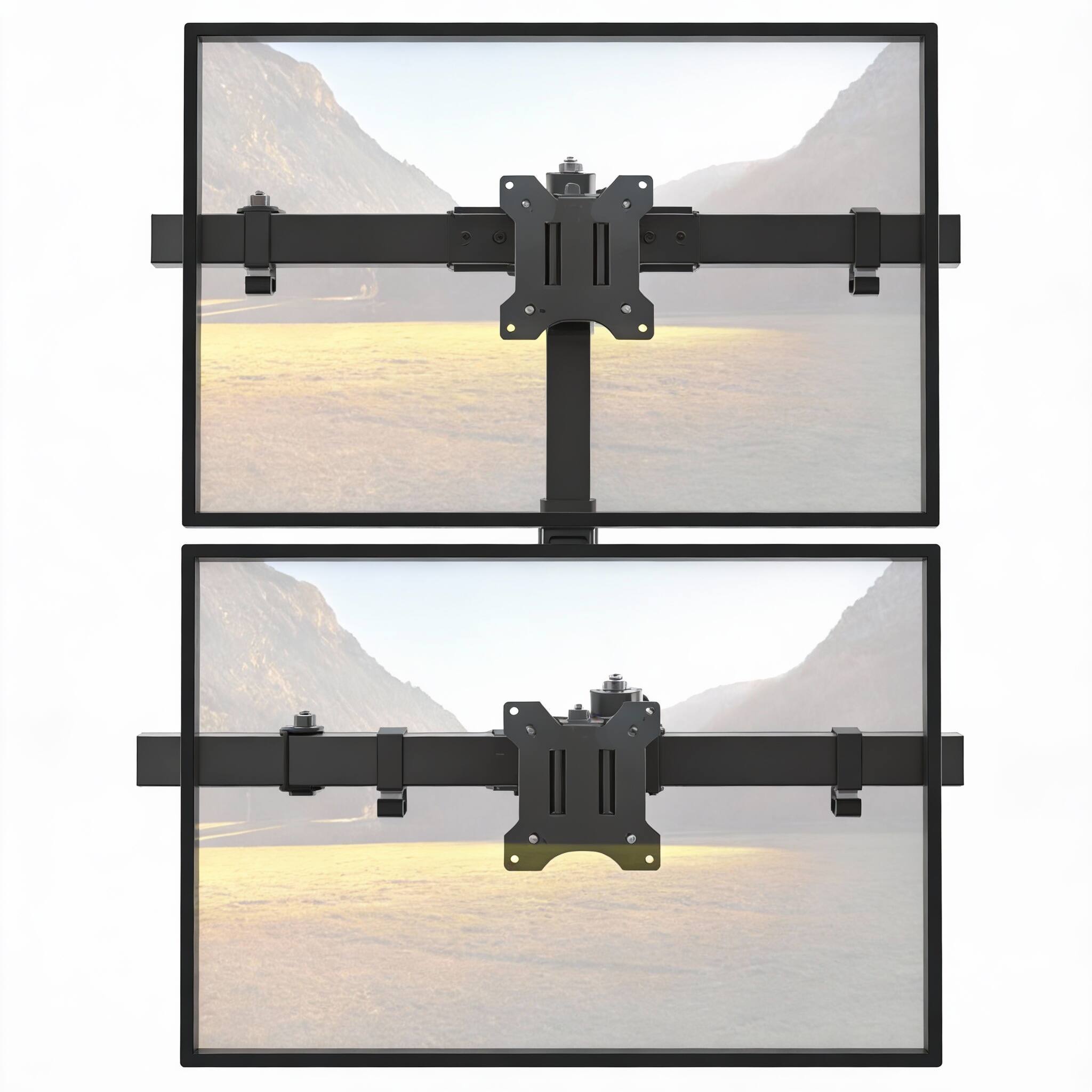 Front. Frangdom - Triple Monitor Wall Mount 17-32" VESA 75/100 15.4lb Tilt Swivel - BLACK.