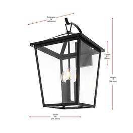 Elegant Lighting - Oxford 7 inch Outdoor Pendant - Black