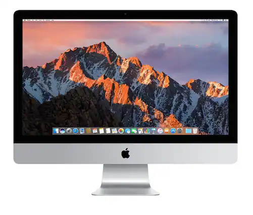 Front. Apple - iMac 27-Inch "Core i5" 3.4 (5K, Mid-2017) - Silver.