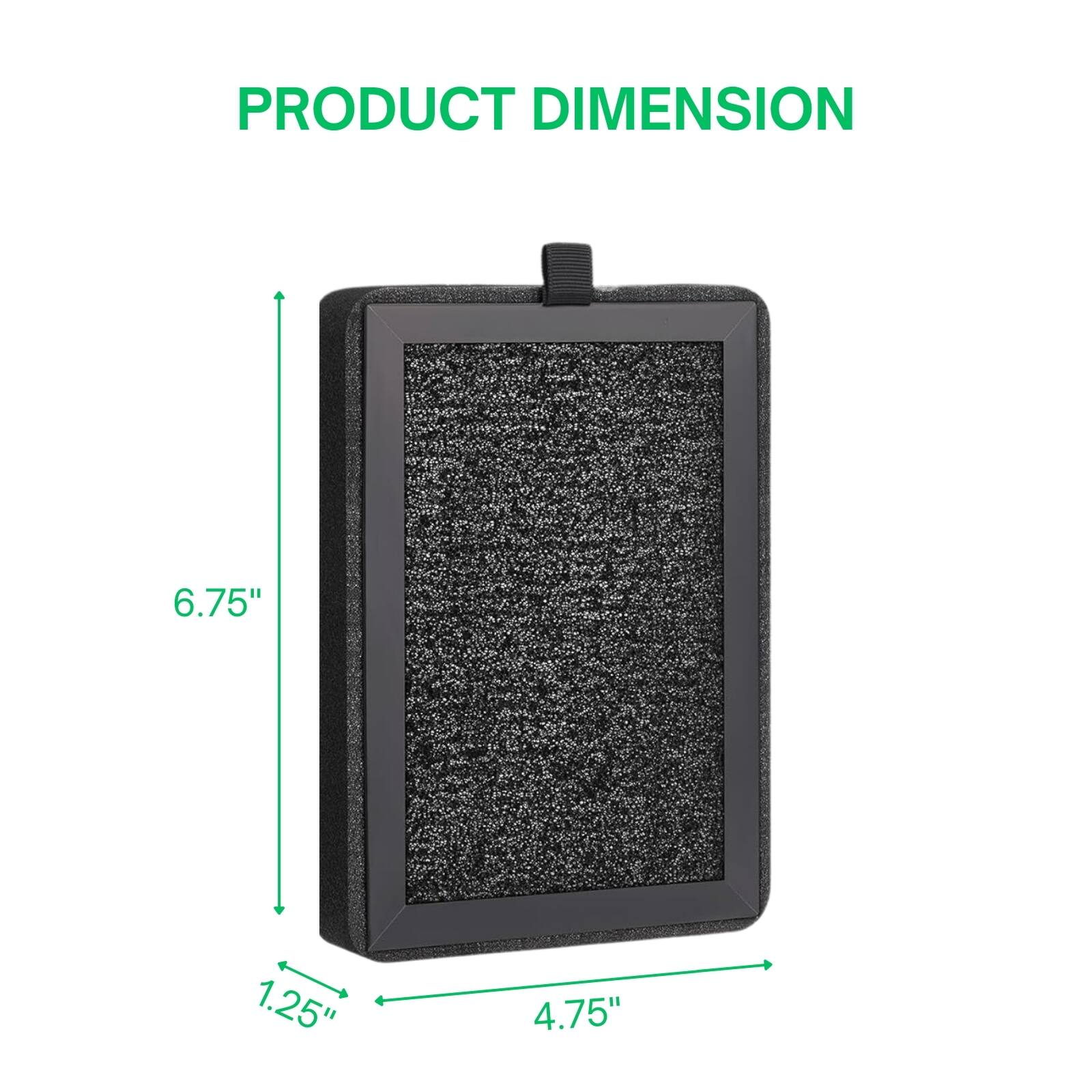 PRODUCT DIMENSION  
6.75"  
1.25"  
4.75"