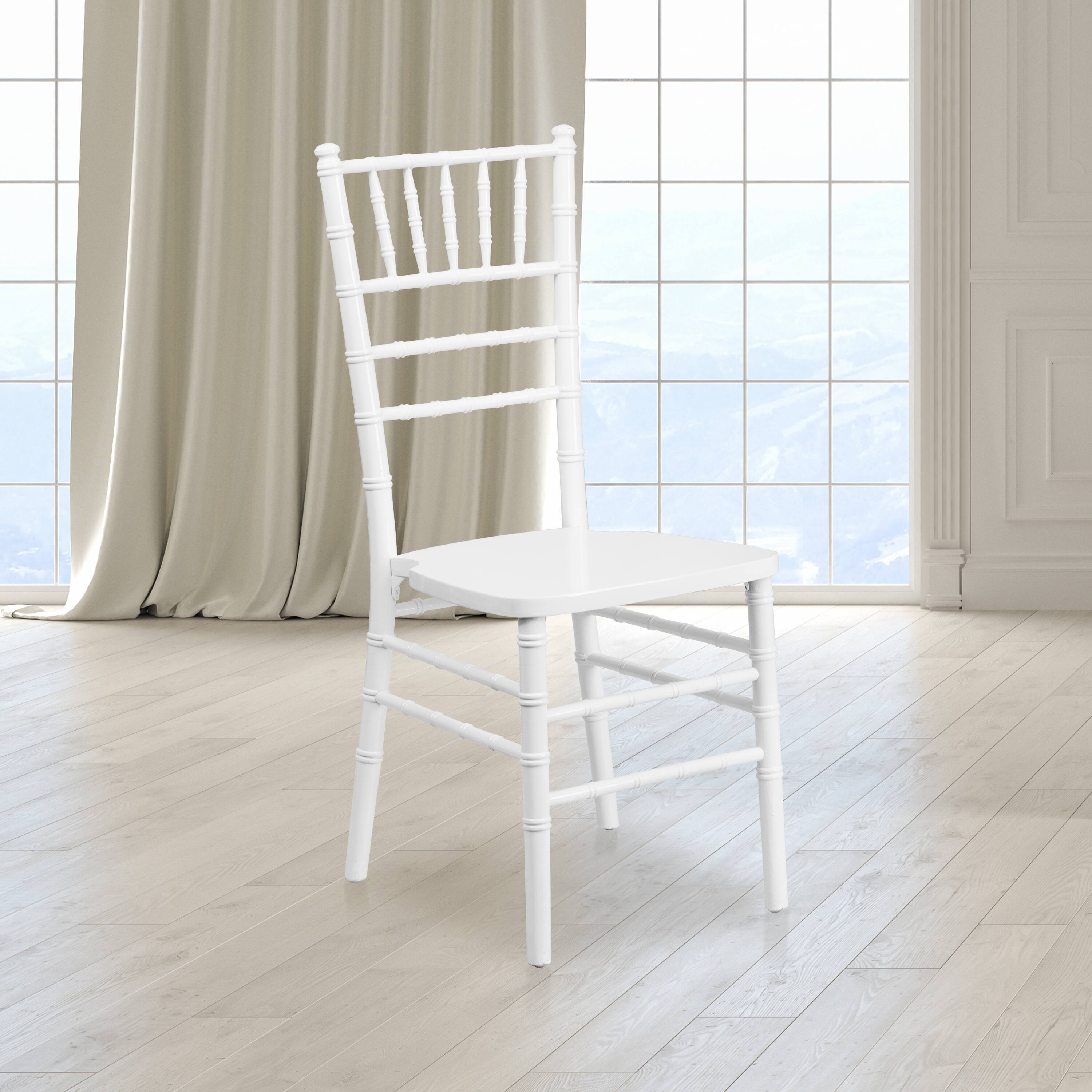 Alt View 1. Emma + Oliver - Wedding & Event Wood Chiavari Dining Chair - White.