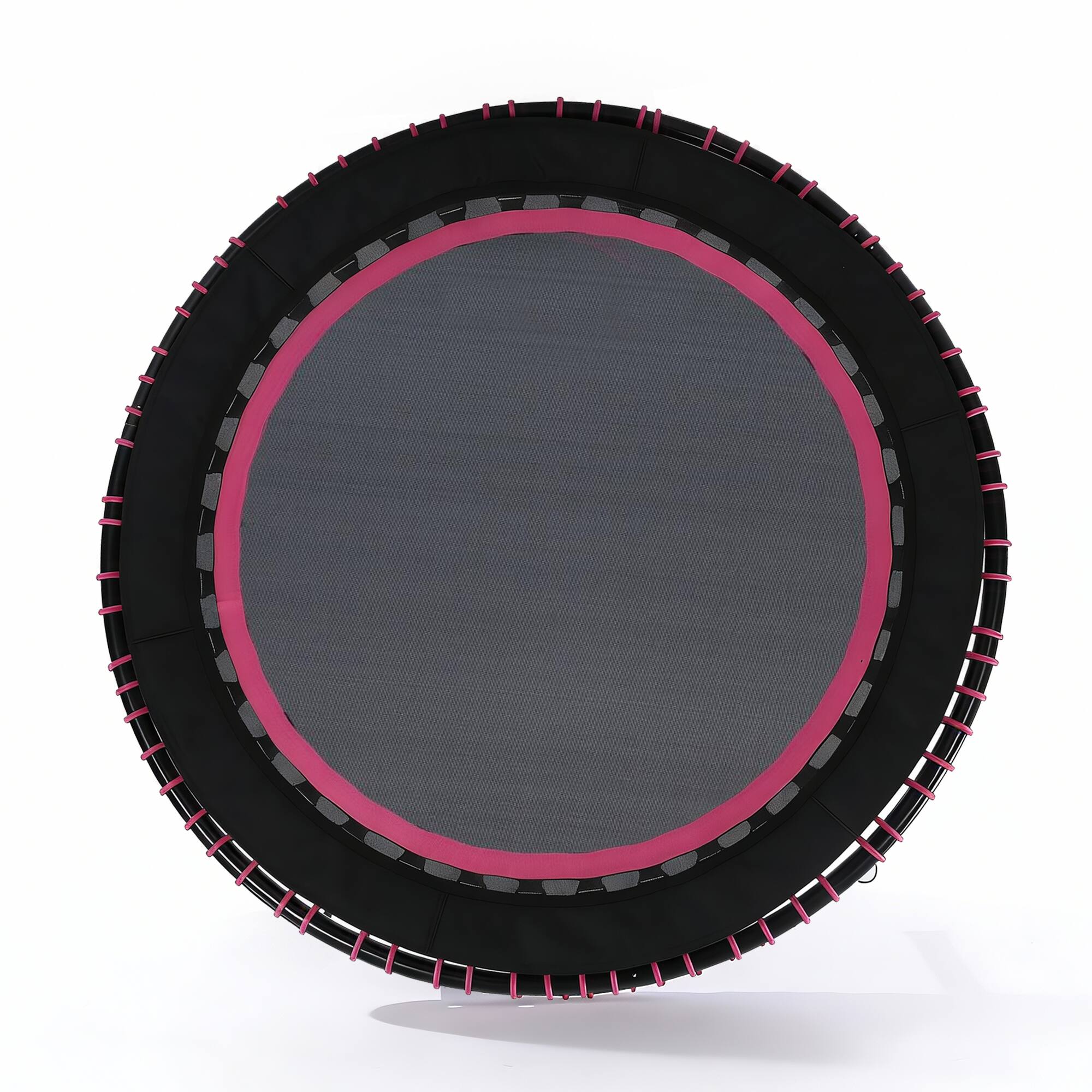 Alt View 8. Ecooso - 48" Springless Mini Fitness Trampoline, Quiet Rebounder, 450 lb Capacity, Indoor/Outdoor Cardio Trainer - Pink.