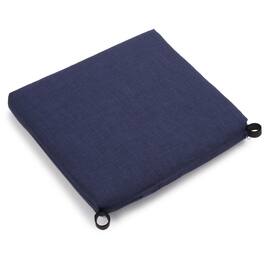 Blazing Needles - 20-inch by 19-inch Spun Polyester Chair Cushion - Azul