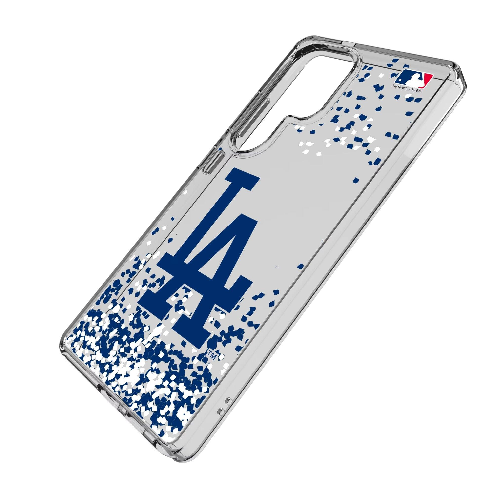 Alt View 1. Keyscaper - Los Angeles Dodgers Galaxy S8 Confetti Design Clear Case - S22 - Multicolor.