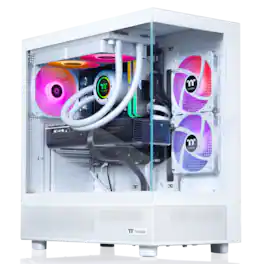 Thermaltake - LCGS View 7897XS-270 Gaming Desktop AMD Ryzen 7 7800X3D, 32GB Memory, AMD Radeon RX 9070 XT, 1TB SSD NVMe M.2 - Snow