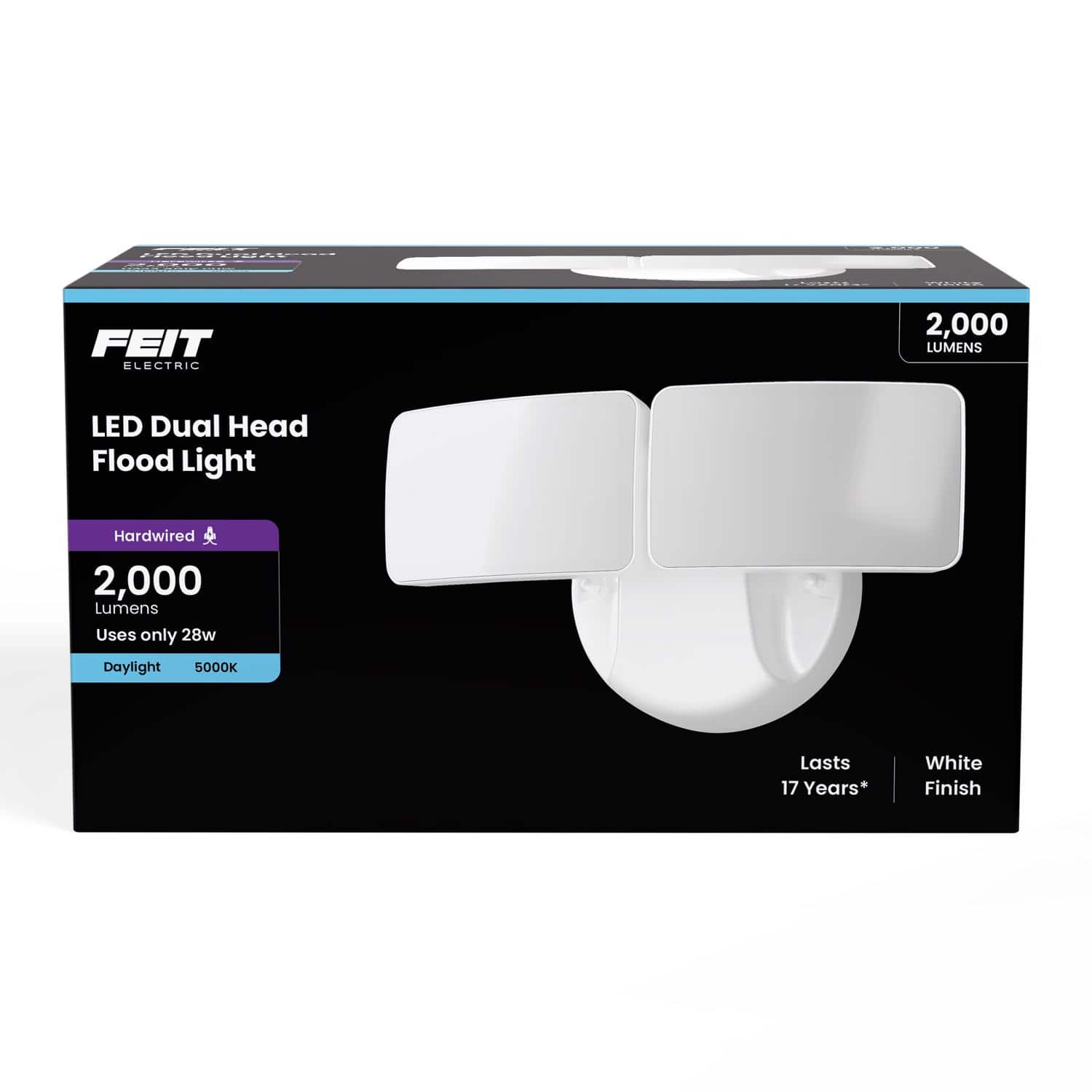 FEIT ELECTRIC - Feit LED Switch Hardwired LED White Security Floodlight