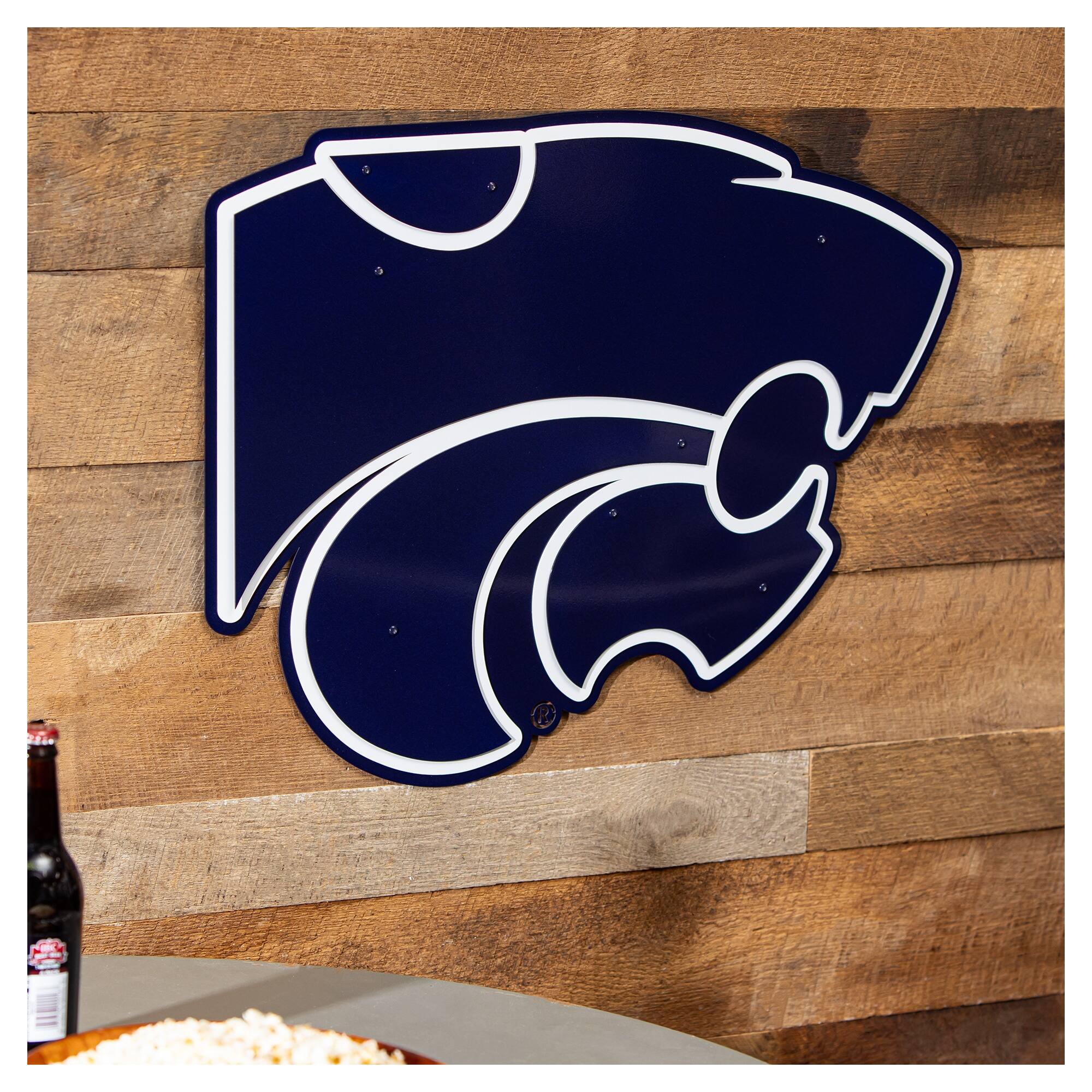 Alt View 1. Evergreen Enterprises - Kansas State Wildcats 23" Layered Metal Wall Art Sign - Multicolor.