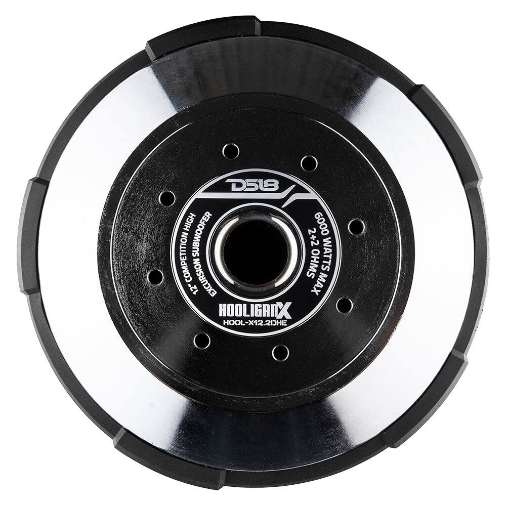D518 HIGH SUBWOOFER 2+2 6000 COMPETITION EXCURSION OHMS WATTS 12" MAX HOOLIGRIX HOOL-X12.2DHE