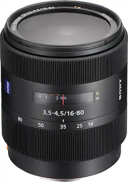 Sony - DT Carl Zeiss 16-80mm f/3.5-5.6 A-Mount Standard Zoom Lens - Black