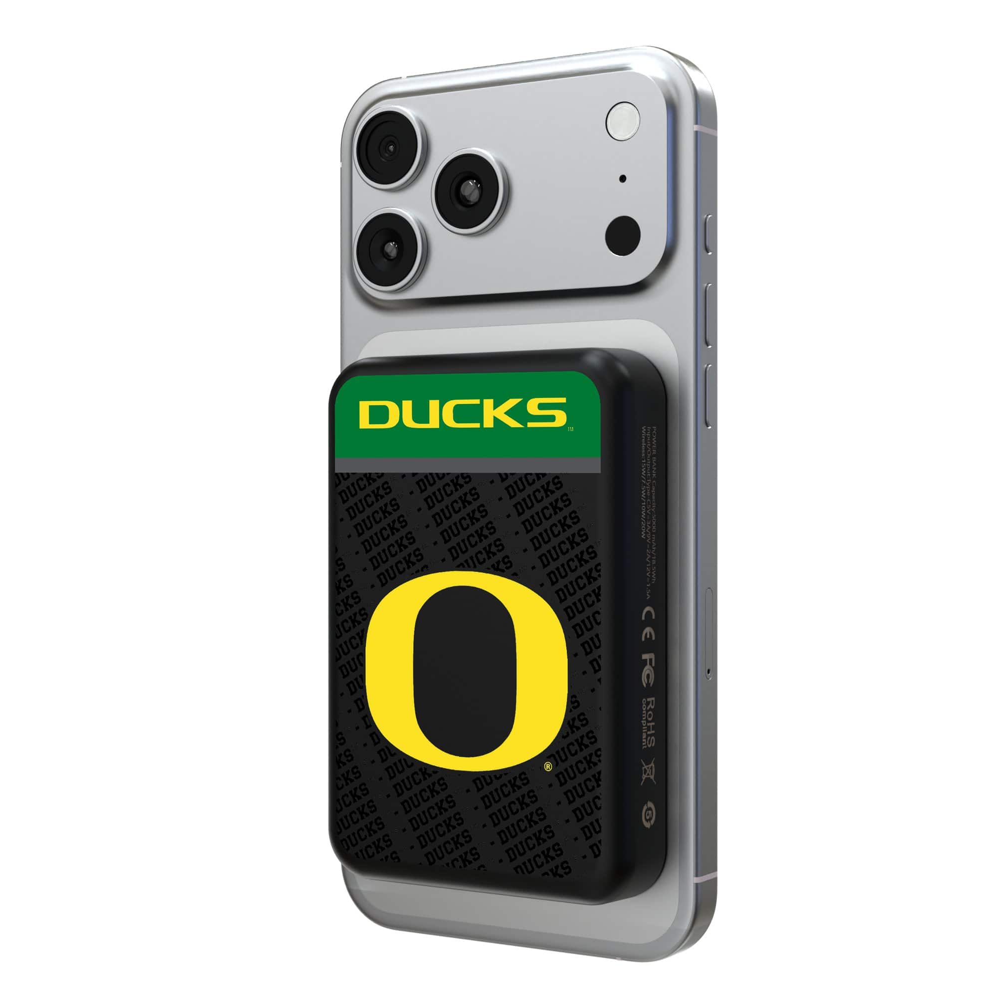 Keyscaper - Oregon Ducks Endzone Plus Wireless Power Bank - Multicolor