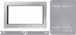 Whirlpool - Microwave Trim Kit for Most 30" Microwaves - Black-on-Stainless-Steel - Larger Front
