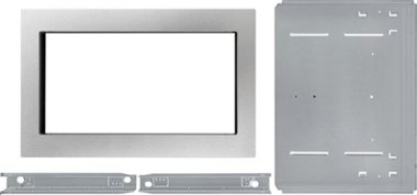 Whirlpool - Microwave Trim Kit for Most 30" Microwaves - Black-on-Stainless-Steel - Front_Zoom