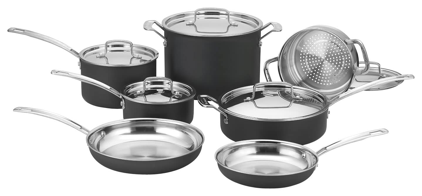 UPC 086279051202 product image for Cuisinart - Multiclad Unlimited 12-piece Cookware Set - Black | upcitemdb.com