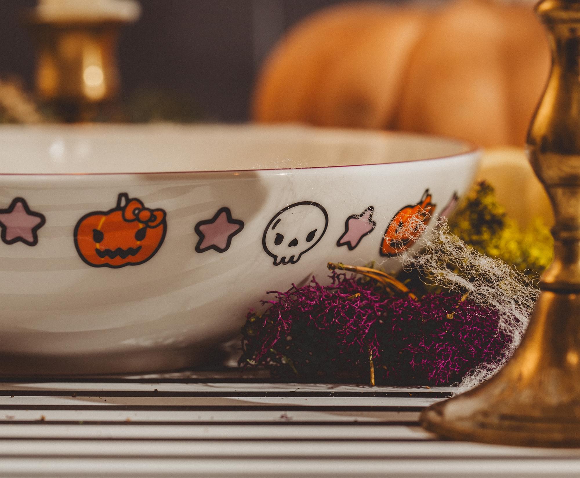 Alt View 4. Silver Buffalo - Sanrio Hello Kitty Witch 9-Inch Ceramic Coupe Dinner Bowl - Purple.