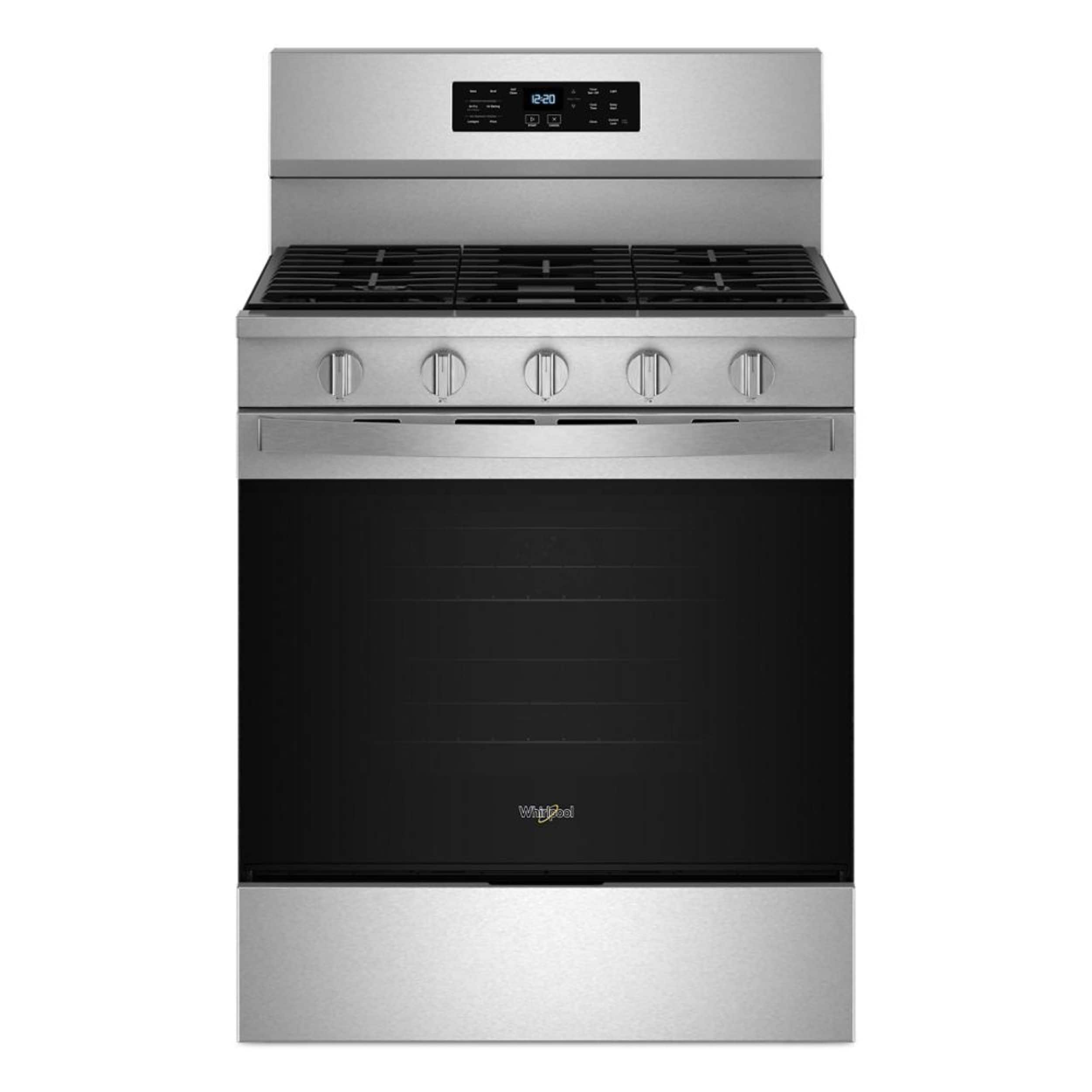 Whirlpool - 5.0 Cu. Ft. Freestanding Single Gas Range with Air Fry and Air Baking - Stainless Steel - Front_Zoom
