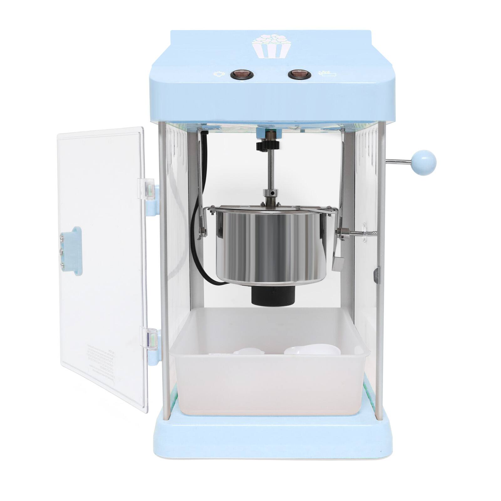 Alt View 1. Tiramisubest - 4oz Tabletop Popcorn Machine, Popcorn Maker With Stainless-Steel Kettle, Measuring Tool and Popcorn Scoop, Blue - Blue.