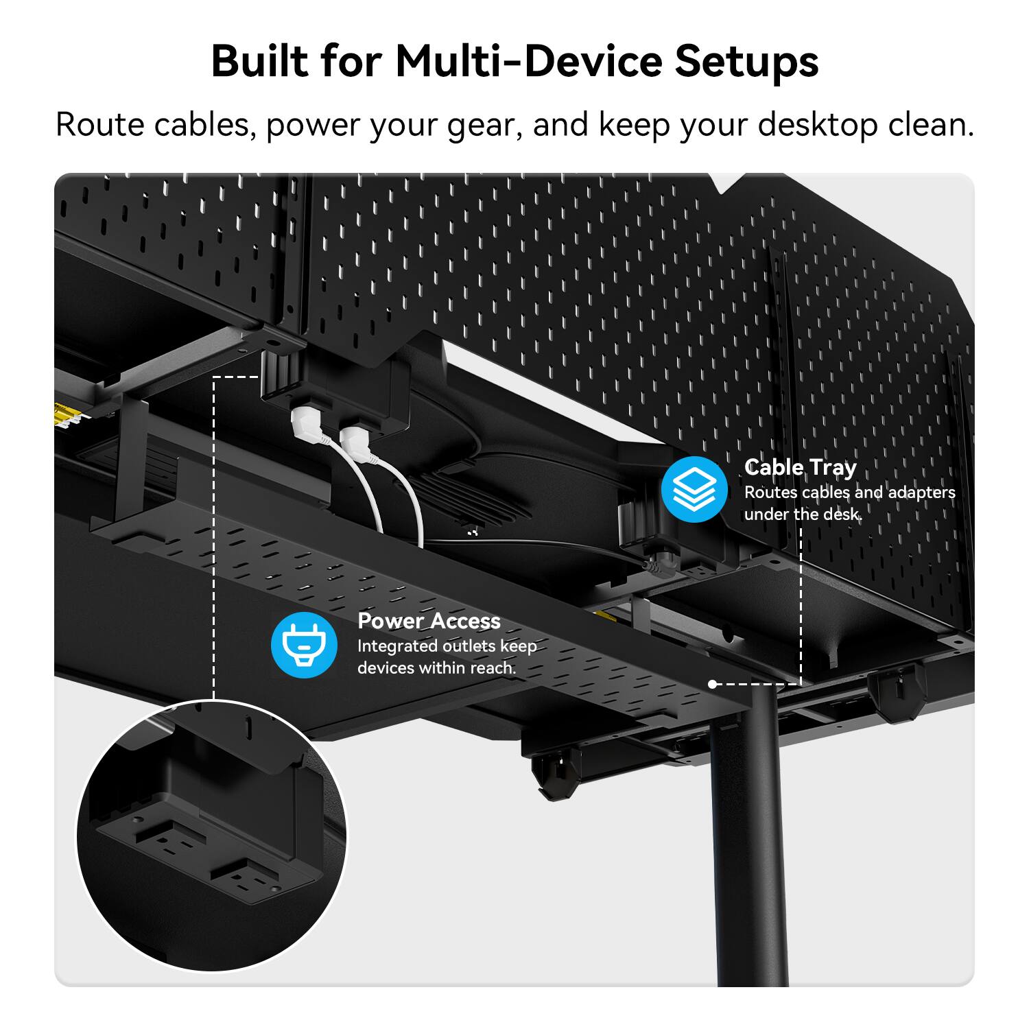 Livtab CreatorOne Pro Modular Electric Standing Desk with Pegboards ...