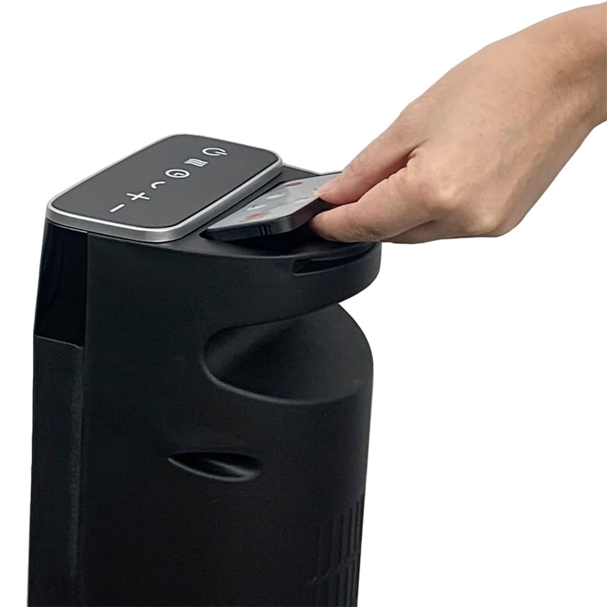 Alt View 5. Good Housekeeping - Good Housekeeping 30" Ceramic Tower Space Heater with Remote, Oscillating, Black - Black.